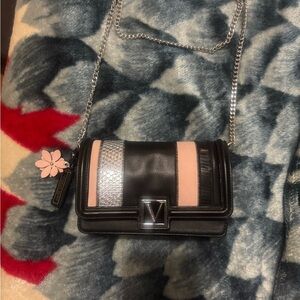 Victoria's Secret Black and Pink Crossbody Bag